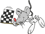Mouse Waving Checkered Flag