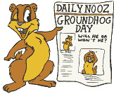 Groundhog with Newspaper