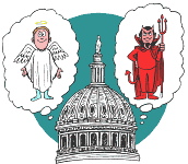 Devil and Angel over Capitol